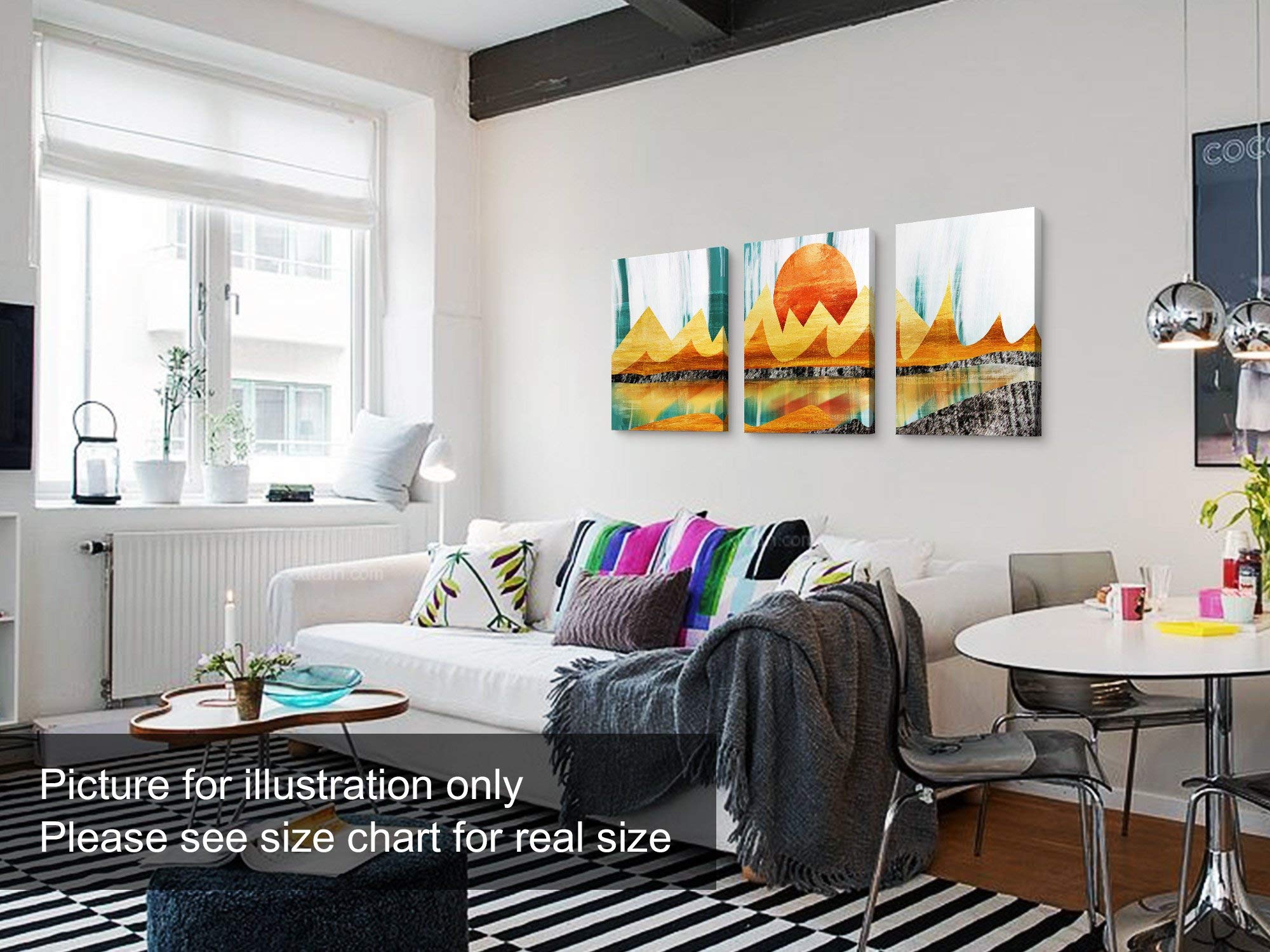 Amazon.co.jp: Niwo Art 3パネルトリプティクアート キャンバス